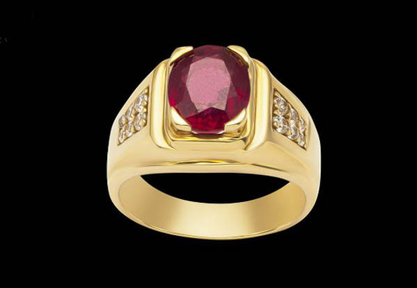 Nhẫn phong thủy nam mệnh hỏa Ruby (Hồng ngọc)