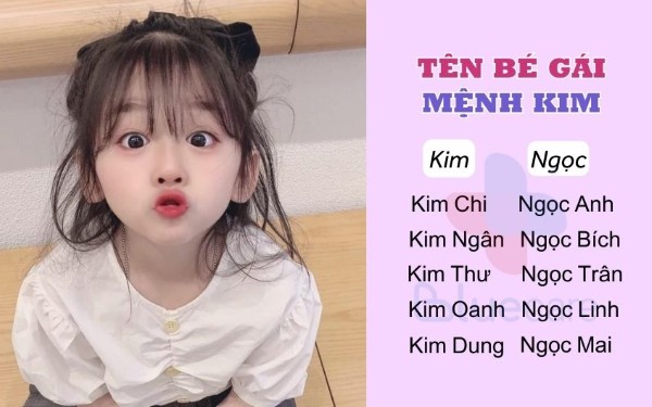 Gợi ý tên con gái mệnh Kim: Sự hài hòa giữa âm dương và ngũ hành