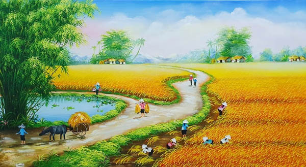 Tranh đồng quê yên bình