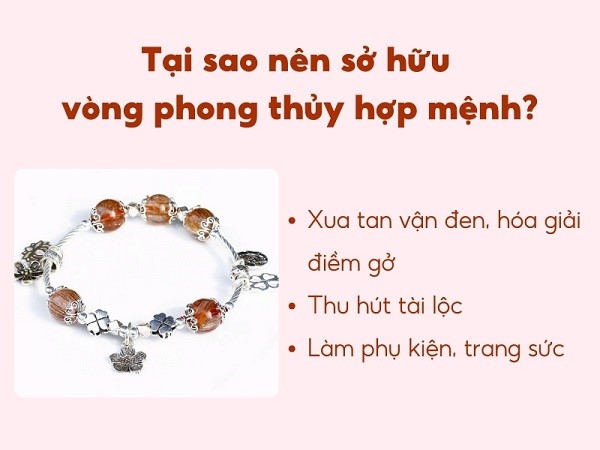 Vòng phong thủy mệnh kim giúp thu hút tài lộc