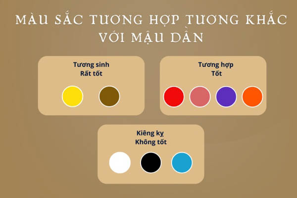 Lựa chọn màu sắc tương sinh, tương hợp với mệnh Thổ 1998